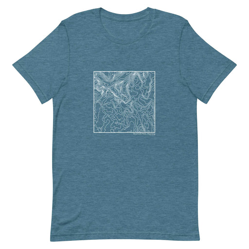 Beartooth Pass Wyoming Topographic  Map Unisex T-Shirt with City inscription in Heather Teal