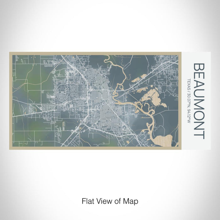 Rendered View of Beaumont Texas Map on 17oz Stainless Steel Insulated Bottle with printed afternoon style map