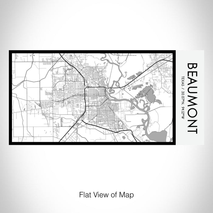 Rendered View of Beaumont Texas Map on 17oz Stainless Steel Insulated Bottle with printed classic style map