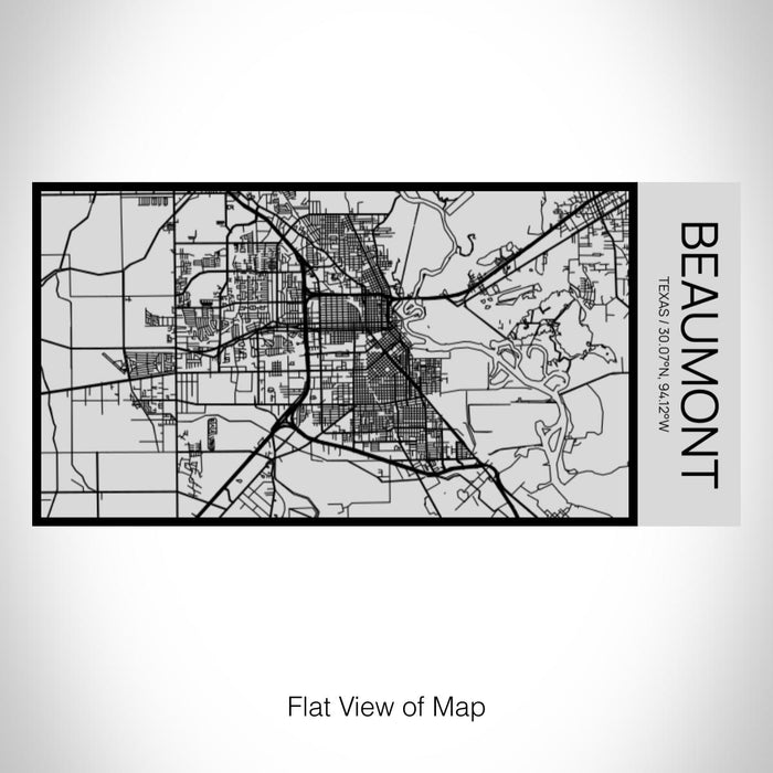 Rendered View of Beaumont Texas Map on 17oz Stainless Steel Insulated Cola Bottle in Stainless