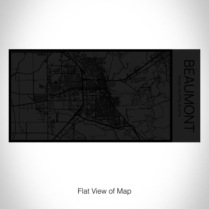 Rendered View of Beaumont Texas Map on 17oz Stainless Steel Insulated Cola Bottle in Stainless in Matte Black