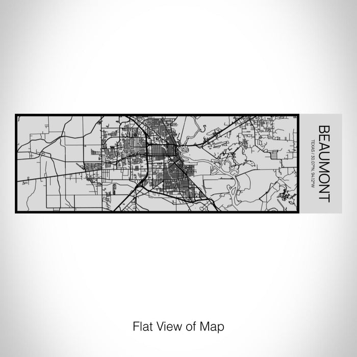 Rendered View of Beaumont Texas Map on 10oz Stainless Steel Insulated Cup with Sipping Lid