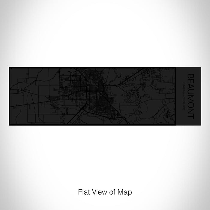 Rendered View of Beaumont Texas Map on 10oz Stainless Steel Insulated Cup in Matte Black with Sliding Lid