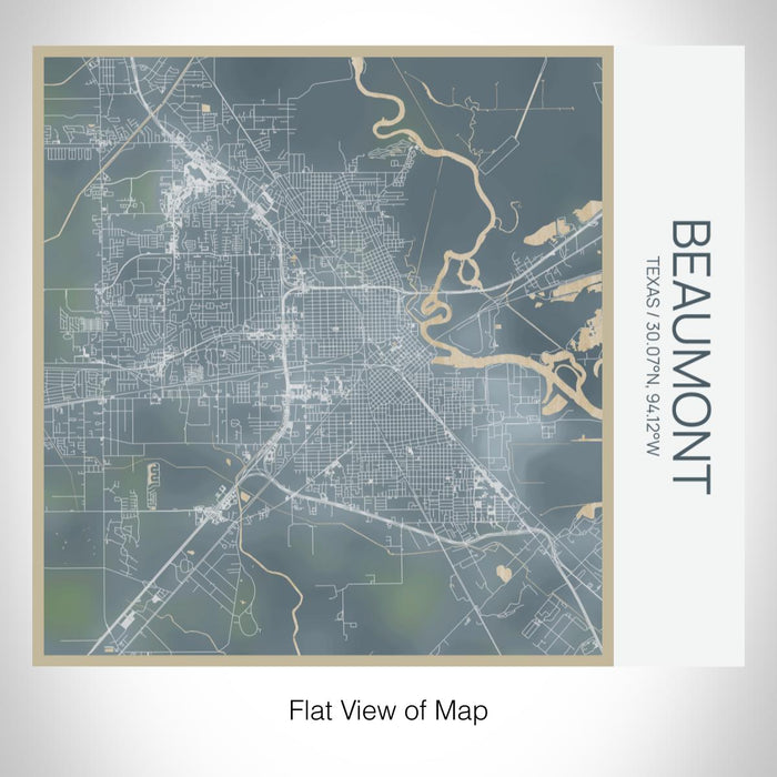 Rendered View of Beaumont Texas Map on 17oz Stainless Steel Insulated Tumbler in Afternoon Map Style