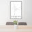 24x36 Beaver Utah Map Print Portrait Orientation in Classic Style Behind 2 Chairs Table and Potted Plant