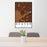 24x36 Beaver Utah Map Print Portrait Orientation in Ember Style Behind 2 Chairs Table and Potted Plant