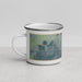 Left View Custom Beaver Utah Map Enamel Mug in Afternoon