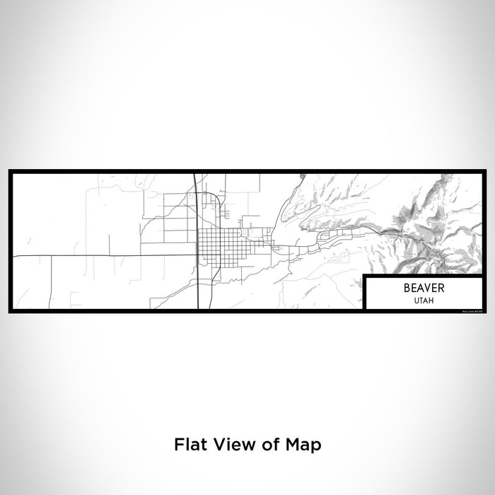 Flat View of Map Custom Beaver Utah Map Enamel Mug in Classic