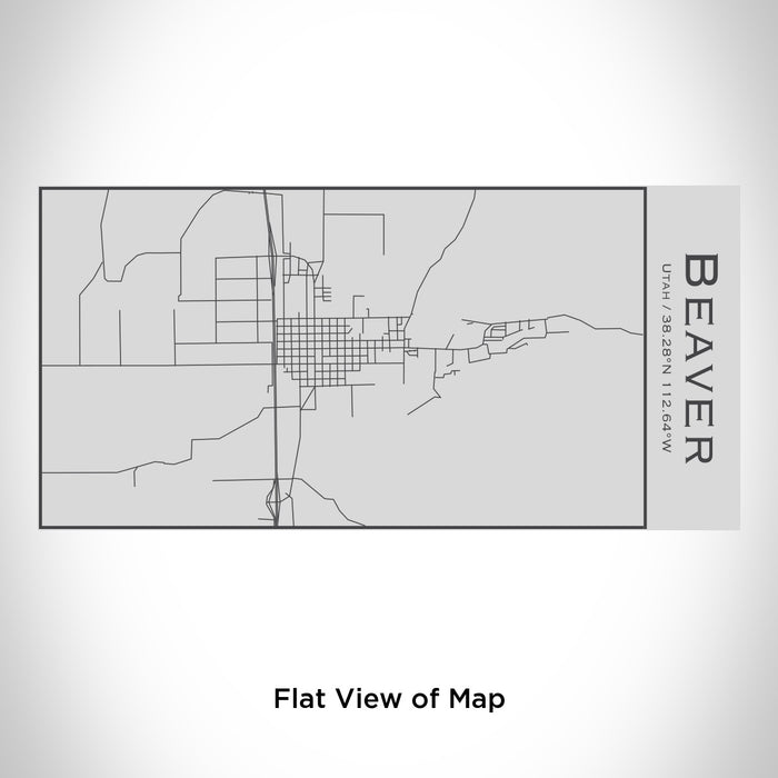 Rendered View of Beaver Utah Map Engraving on 17oz Stainless Steel Insulated Cola Bottle