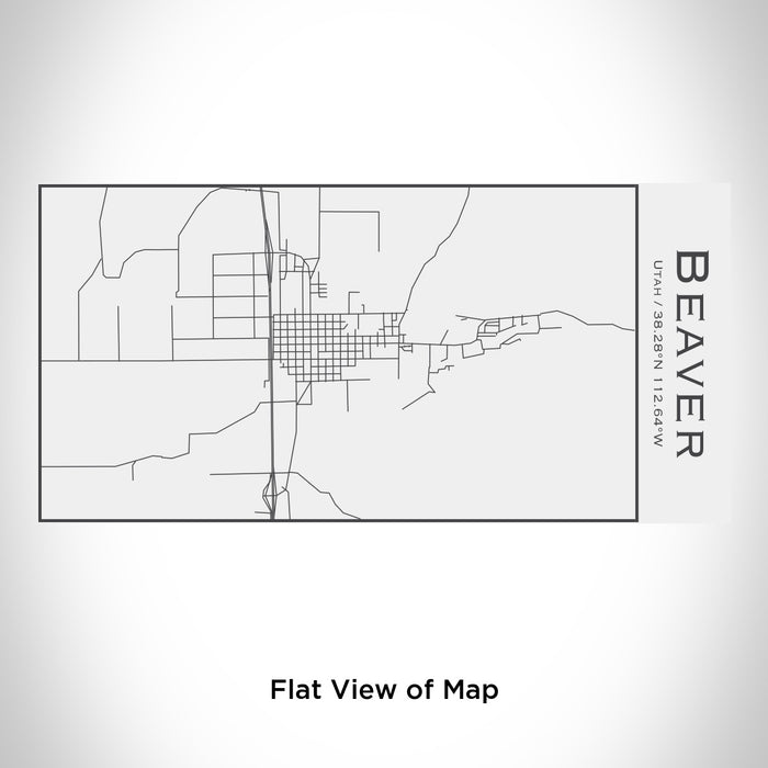 Rendered View of Beaver Utah Map Engraving on 17oz Stainless Steel Insulated Cola Bottle in White