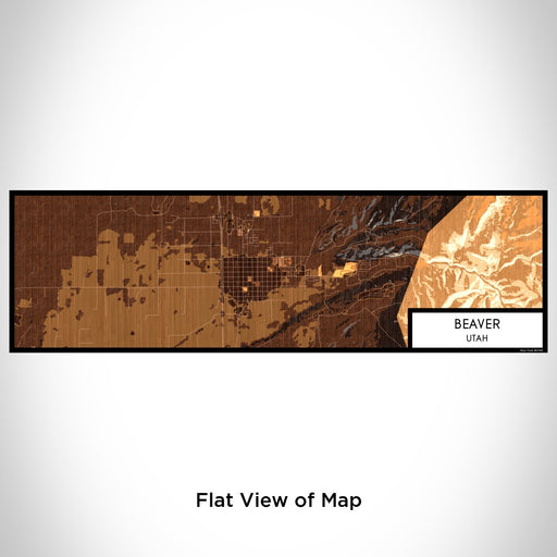 Flat View of Map Custom Beaver Utah Map Enamel Mug in Ember
