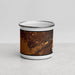 Front View Custom Beaver Utah Map Enamel Mug in Ember