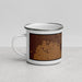 Left View Custom Beaver Utah Map Enamel Mug in Ember