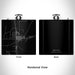 Rendered View of Beaver Utah Map Engraving on 6oz Stainless Steel Flask in Black