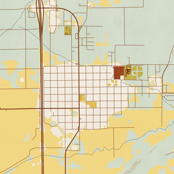 Beaver - Utah Map Print in Woodblock — JACE Maps