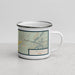 Right View Custom Beaver Utah Map Enamel Mug in Woodblock