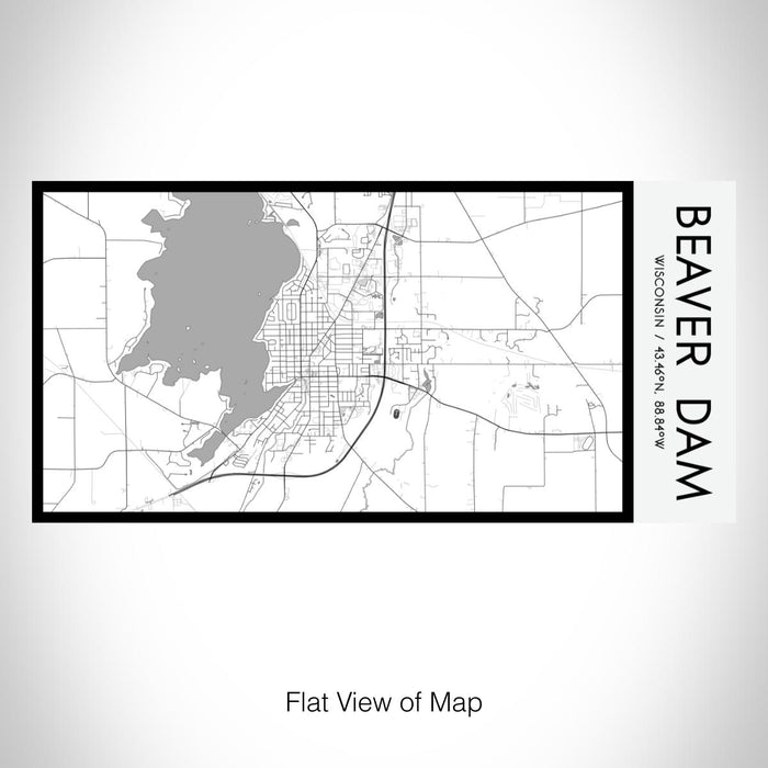Rendered View of Beaver Dam Wisconsin Map on 17oz Stainless Steel Insulated Bottle with printed classic style map