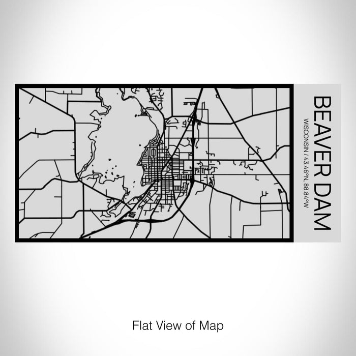 Rendered View of Beaver Dam Wisconsin Map on 17oz Stainless Steel Insulated Cola Bottle in Stainless