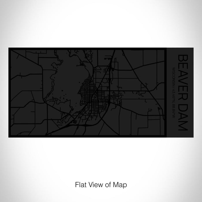 Rendered View of Beaver Dam Wisconsin Map on 17oz Stainless Steel Insulated Cola Bottle in Stainless in Matte Black