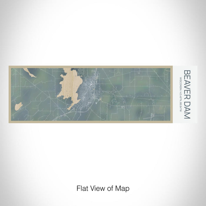 Rendered View of Beaver Dam Wisconsin Map on 10oz Stainless Steel Insulated Cup in Afternoon with Sliding Lid