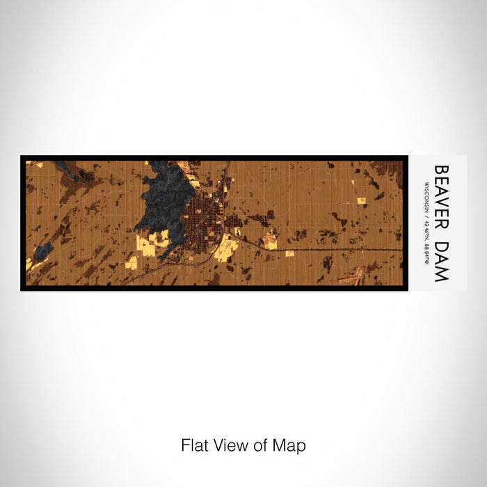Rendered View of Beaver Dam Wisconsin Map on 10oz Stainless Steel Insulated Cup in Ember with Sliding Lid