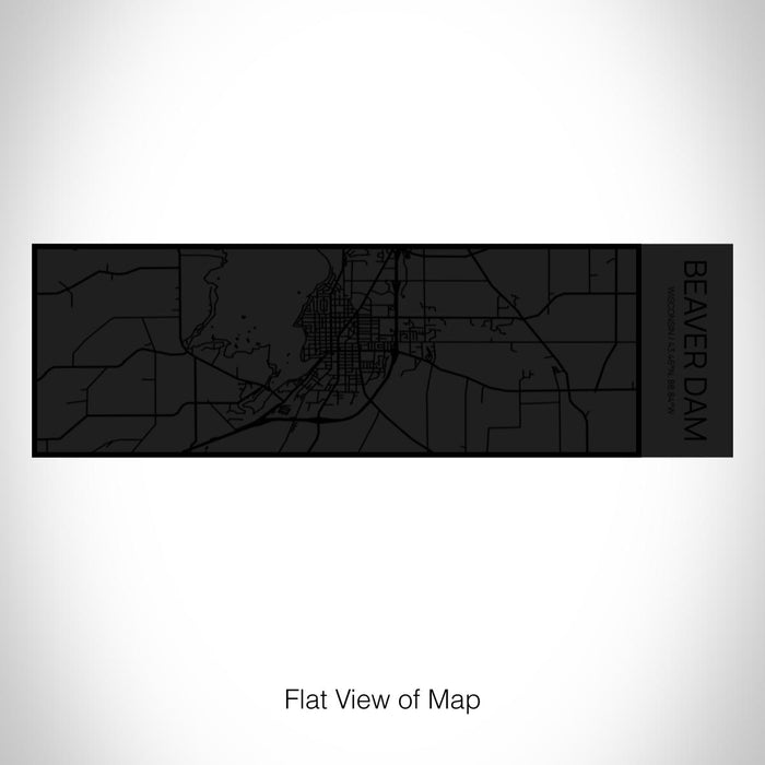 Rendered View of Beaver Dam Wisconsin Map on 10oz Stainless Steel Insulated Cup in Matte Black with Sliding Lid