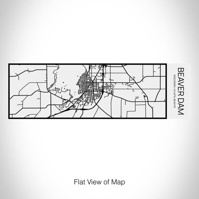 Rendered View of Beaver Dam Wisconsin Map on 10oz Stainless Steel Insulated Cup in Matte White with Sliding Lid