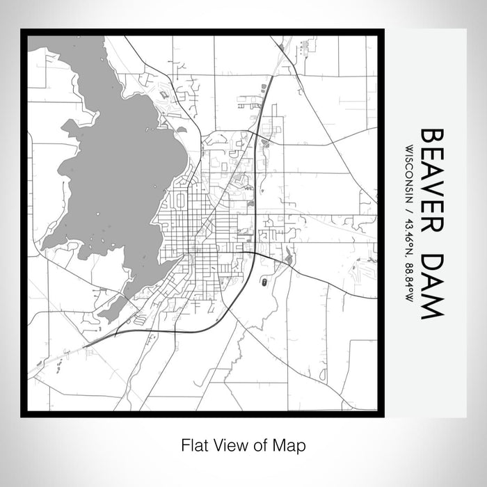 Rendered View of Beaver Dam Wisconsin Map on 17oz Stainless Steel Insulated Tumbler in Classic Map Style