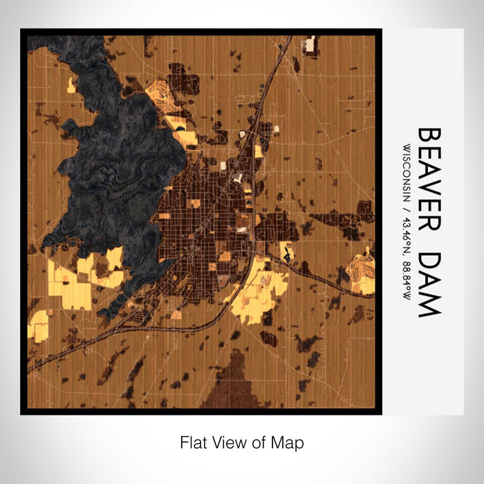 Rendered View of Beaver Dam Wisconsin Map on 17oz Stainless Steel Insulated Tumbler in Ember Map Style