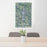24x36 Bellefontaine Ohio Map Print Portrait Orientation in Afternoon Style Behind 2 Chairs Table and Potted Plant
