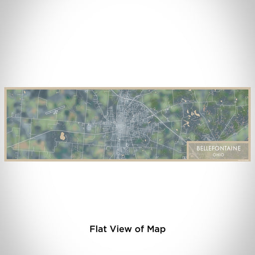 Flat View of Map Custom Bellefontaine Ohio Map Enamel Mug in Afternoon