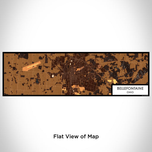 Flat View of Map Custom Bellefontaine Ohio Map Enamel Mug in Ember