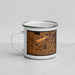 Left View Custom Bellefontaine Ohio Map Enamel Mug in Ember