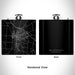 Rendered View of Bellefontaine Ohio Map Engraving on 6oz Stainless Steel Flask in Black