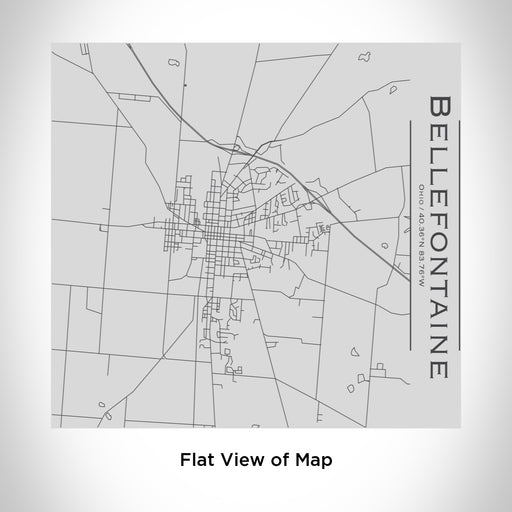 Rendered View of Bellefontaine Ohio Map Engraving on 17oz Stainless Steel Insulated Tumbler