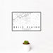 12x18 Belle Plaine Minnesota Map Print Landscape Orientation in Classic Style With Small Cactus Plant in White Planter