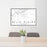 24x36 Belle Plaine Minnesota Map Print Lanscape Orientation in Classic Style Behind 2 Chairs Table and Potted Plant