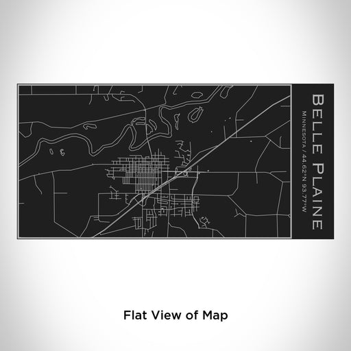 Rendered View of Belle Plaine Minnesota Map Engraving on 17oz Stainless Steel Insulated Cola Bottle in Black