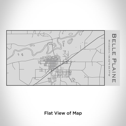 Rendered View of Belle Plaine Minnesota Map Engraving on 17oz Stainless Steel Insulated Cola Bottle