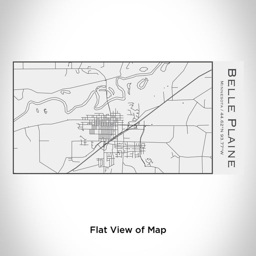 Rendered View of Belle Plaine Minnesota Map Engraving on 17oz Stainless Steel Insulated Cola Bottle in White
