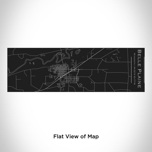 Rendered View of Belle Plaine Minnesota Map Engraving on 10oz Stainless Steel Insulated Cup with Sliding Lid in Black