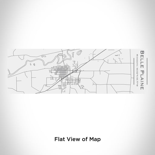 Rendered View of Belle Plaine Minnesota Map Engraving on 10oz Stainless Steel Insulated Cup with Sliding Lid in White
