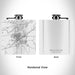 Rendered View of Belle Plaine Minnesota Map Engraving on 6oz Stainless Steel Flask in White