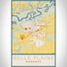 Belle Plaine Minnesota Map Print Portrait Orientation in Woodblock Style With Shaded Background