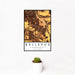 12x18 Bellevue Nebraska Map Print Portrait Orientation in Ember Style With Small Cactus Plant in White Planter