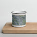 Front View Custom Bellevue Nebraska Map Enamel Mug in Afternoon on Cutting Board