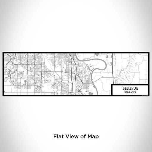 Flat View of Map Custom Bellevue Nebraska Map Enamel Mug in Classic