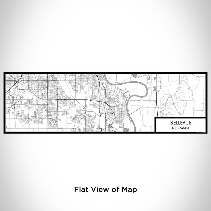 Flat View of Map Custom Bellevue Nebraska Map Enamel Mug in Classic