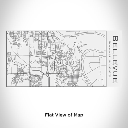 Rendered View of Bellevue Nebraska Map on 17oz Stainless Steel Insulated Cola Bottle in White