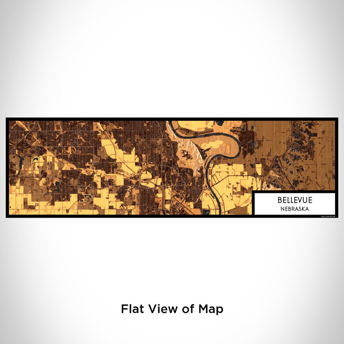 Flat View of Map Custom Bellevue Nebraska Map Enamel Mug in Ember